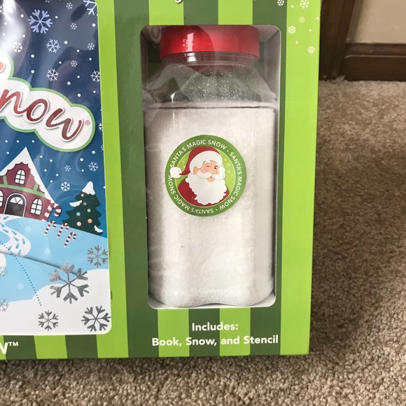 FINAL PRICE - New in Box - Roman - Santa's Magic Snow - Book, Snow, & Stencil - Picture 2 of 7